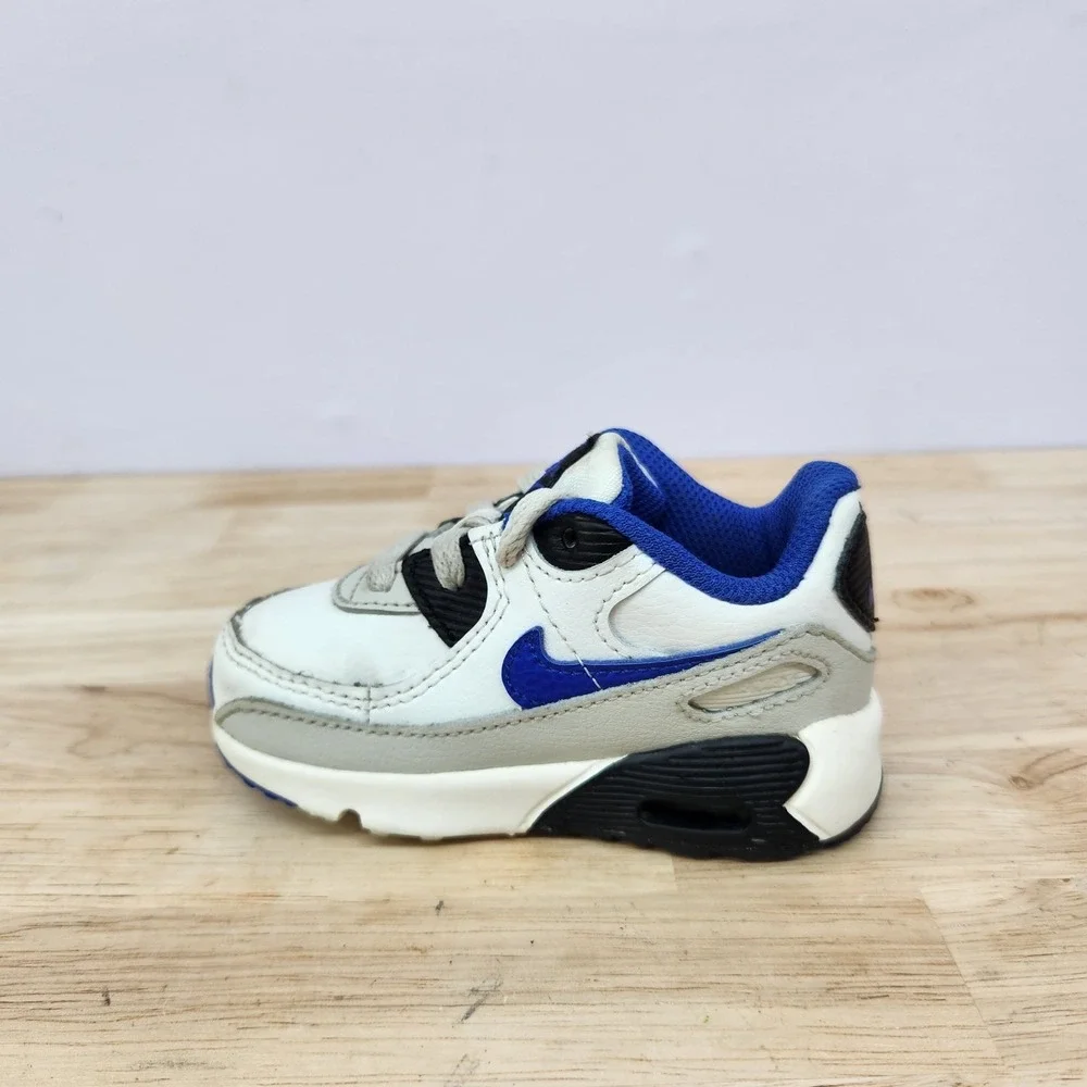 Nike Air Max 90 LTR Toddler Shoes Size 5C Summit White Racer Blue DV3609-100